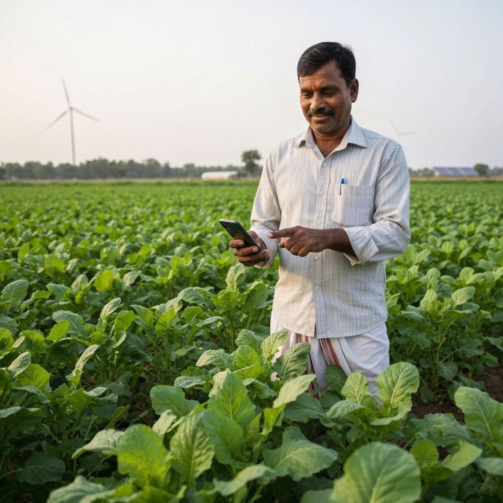 Farmer with Technology